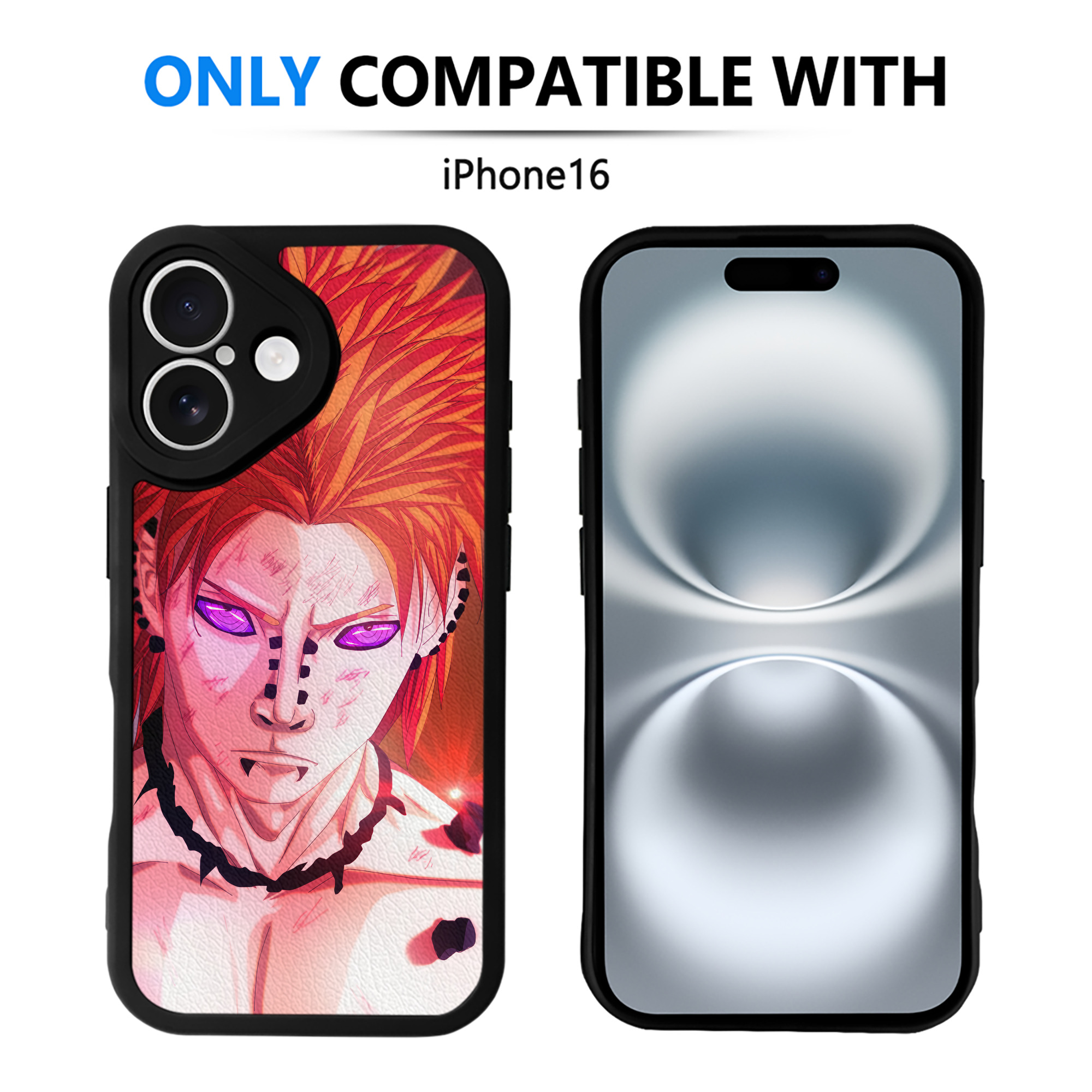 （画像用） NARUTO -ナルト- NARUTO -ナルト- 疾風伝 【iPhone 16シリーズ対応】シリコンスマホケース（レザー調） 材質：シリコン